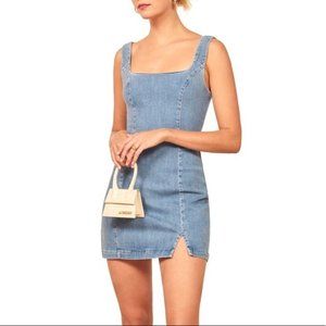 Reformation Mark Dress, denim, size 0